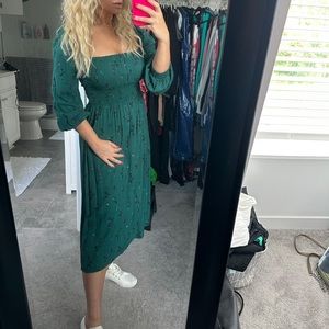 Green Floral Dress